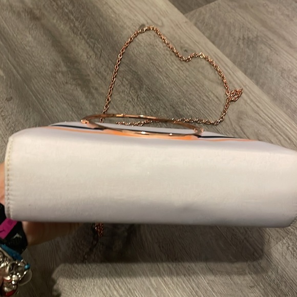 TED BAKER RARE mini trapezoid colorful crossbody with chain!!!UNIQUE - Picture 7 of 8